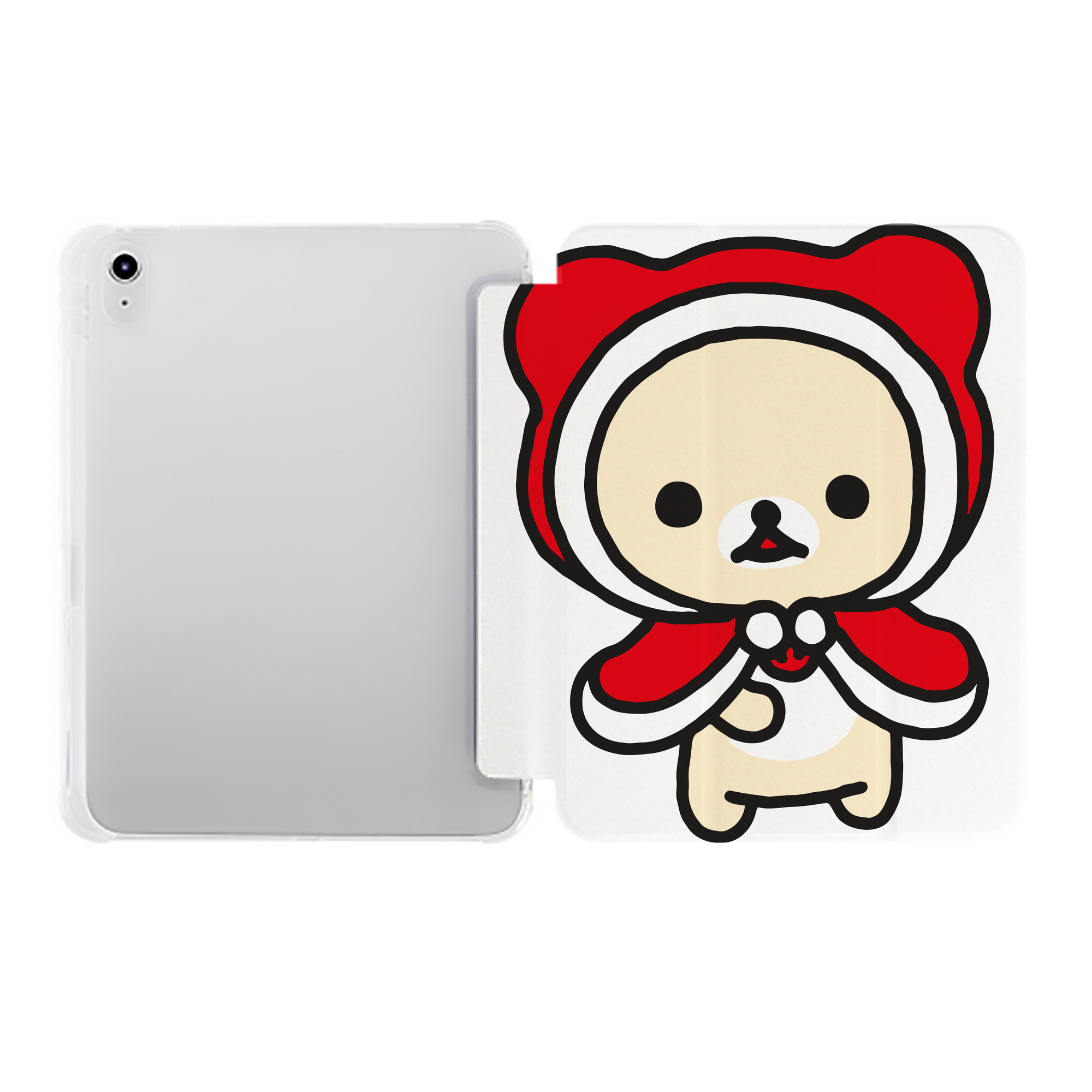 （画像用） リラックマ リラックマ キイロイトリ Rilakkuma Korilakkuma Kiiroitori IPad ケース ペン収納付き 三つ折りスタンド PUレザー×シリコン 対応機種9.5/10.5/10.9インチ